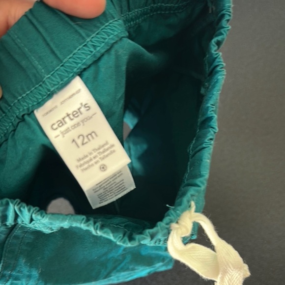 Carter's Teal Shorts with White Tie - Picture 2 of 2